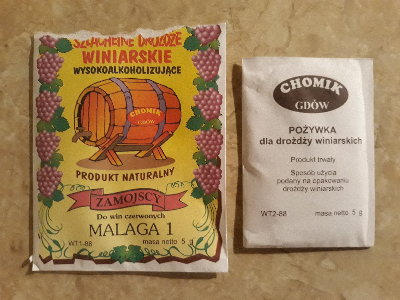 Drożdże i odżywka